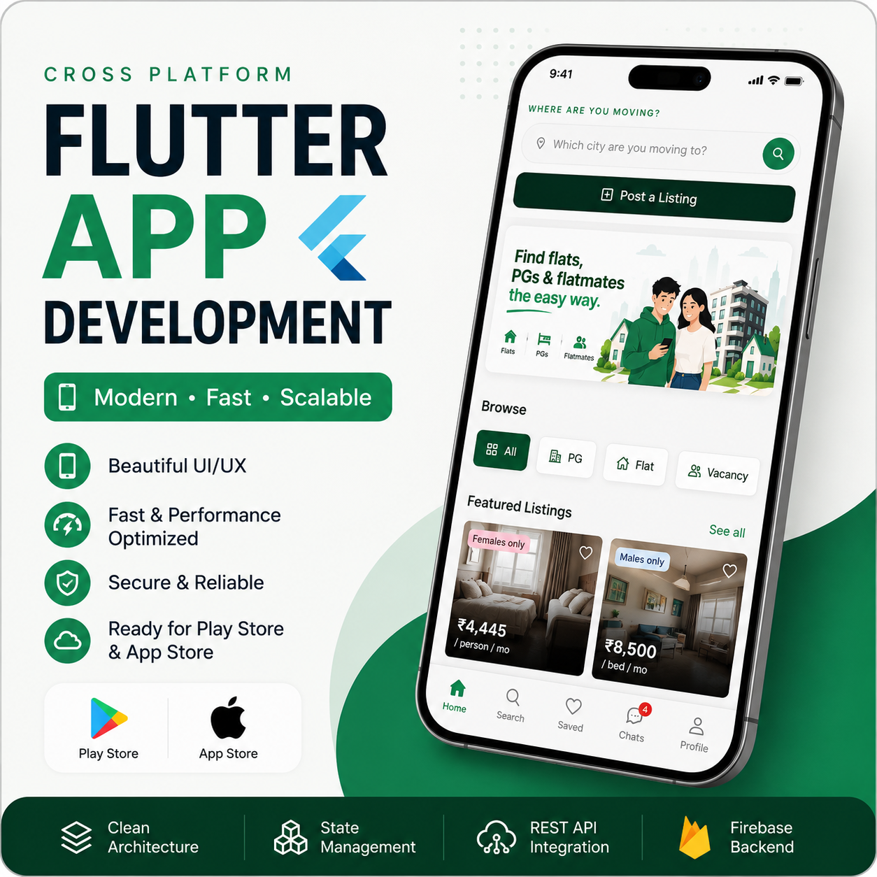 NestSpace — Flutter Rental App